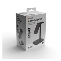 Solight stolní nabíječka 3v1, Qi2, MagSafe kompatibilní