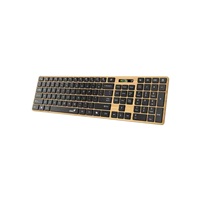 GENIUS Klávesnice Slimstar 7250BT, membránová, bezdrátová, béžová-černá