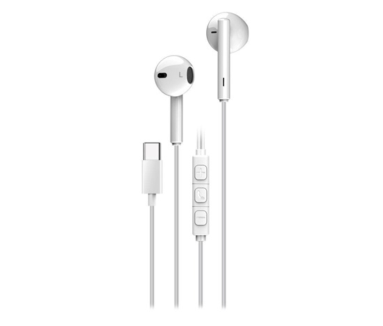 GENIUS Sluchátka HS-M366, mikrofon, USB-C, bílá