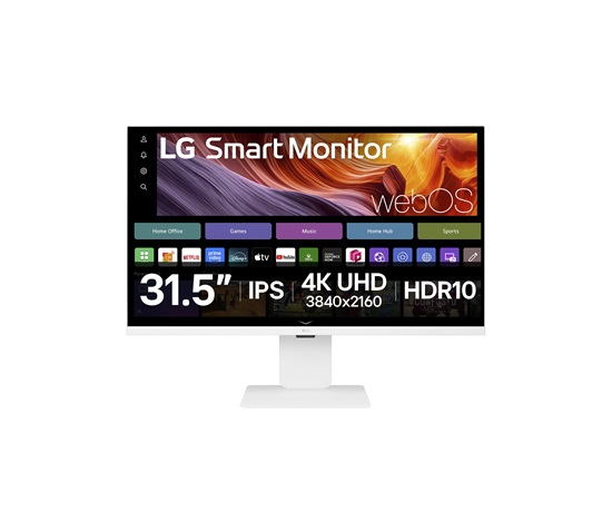 LG MT IPS LCD LED 31,5" 32U850SA-W - IPS panel, SMART, 3840x2160, HDMI, USB-C PD, pivot, repro
