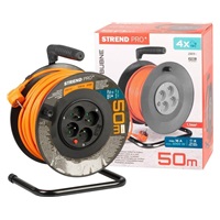 Strend Pro DG-FB04 buben 50m plast 4xzas. 3x1,5mm oranžová (213059)