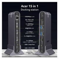 ACER 15in1 USB Type-C Universal Mini-dock: Host interface: USB-C, 2x USB-A 2.0, 1x USB-A 3.2 Gen2, 1x USB-A 3.2 Gen1, 1