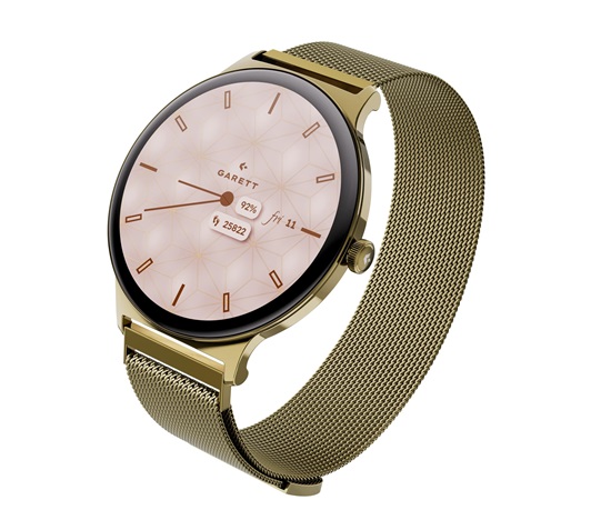 Garett Smartwatch Verona 2 zlatá, gold SOLID steel
