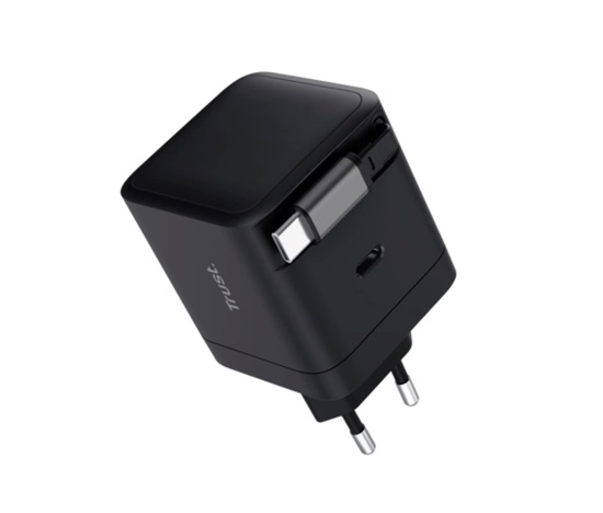 TRUST Nabíječka MAXO 65W, s kabelem, USB-C, černá