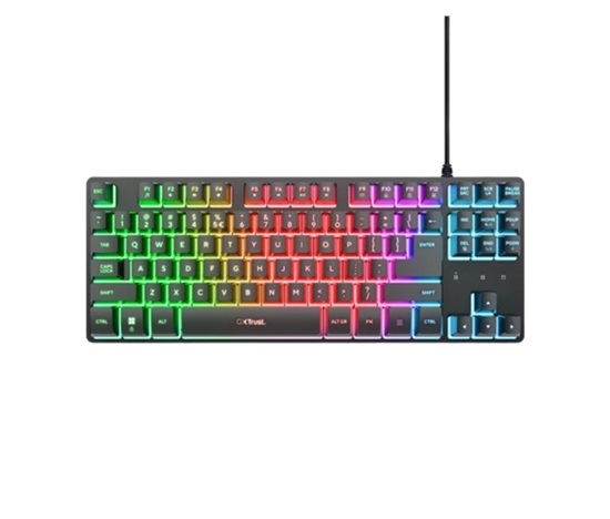 TRUST Klávesnice GXT 833 Thado, Membránová, USB, RGB, černá
