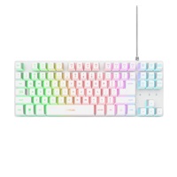 TRUST Klávesnice GXT 833 Thado, Membránová, USB, RGB, bílá