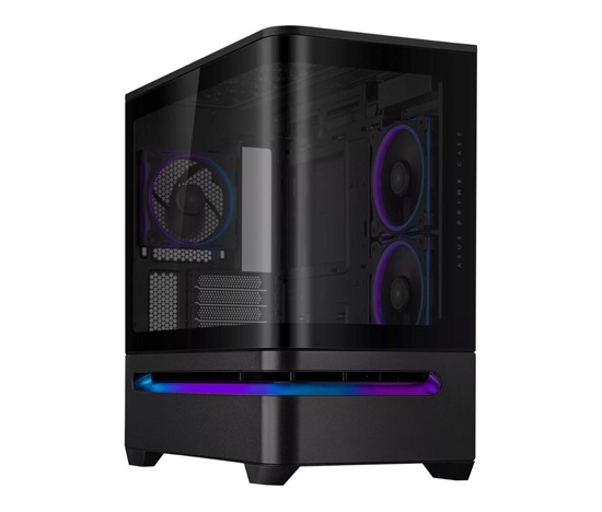 ASUS Case AP202 PRIME CASE, mATX, Průhledná bočnice, 3x 120mm ARGB Fan, černá