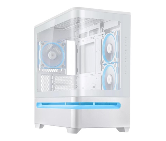 ASUS Case AP202 PRIME CASE, mATX, Průhledná bočnice, 3x 120mm ARGB Fan, bílá