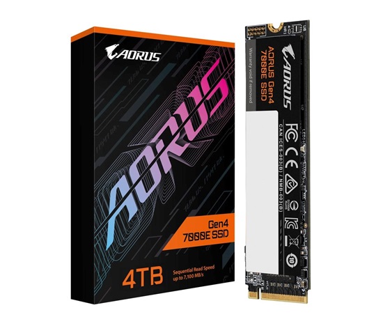 GIGABYTE SSD 4TB AORUS Gen4 7000E, PCIe Gen4x4, M.2 2280, (R:7100/ W:6500MB/s)