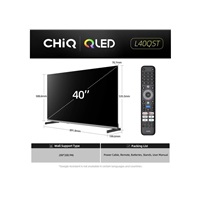 CHiQ L40QST TV 40", QLED, Full HD, Google TV, Frameless, Dolby Audio, dbx-tv, HDR 10