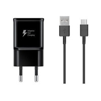 Samsung 15W Cestovní nabíječka + USB-C Datový Kabel Black (OOB Bulk)
