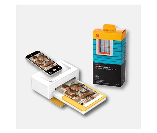 KODAK stolní fototiskárna Dock Plus Retro PD460 žlutá