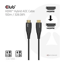 Club3D Kabel aktivní hybridní optický HDMI 2.1 8K60Hz/4K120Hz, (M/M), 100m