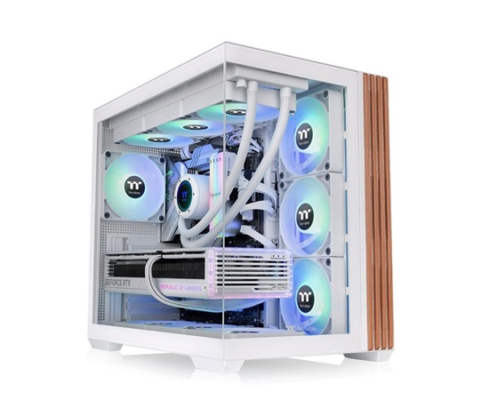 THERMAL TAKE Case View 380 WS ARGB, Průhledná bočnice, bílá