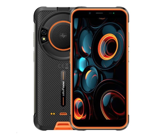 BAZAR - Smartphone Ulefone Power Armor 16S 4G 8GB 128GB, Black w Orange [No Charger], EU - Rozbaleno (Komplet)