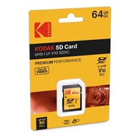 Kodak paměťová SD karta 64GB UHS-I U1 V10 Premium