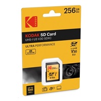 Kodak paměťová SD karta 256GB UHS-I U3 V30 Ultra