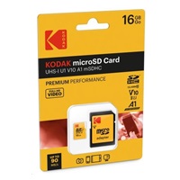 Kodak paměťová micro SD karta 16GB U1 V10 + adaptér