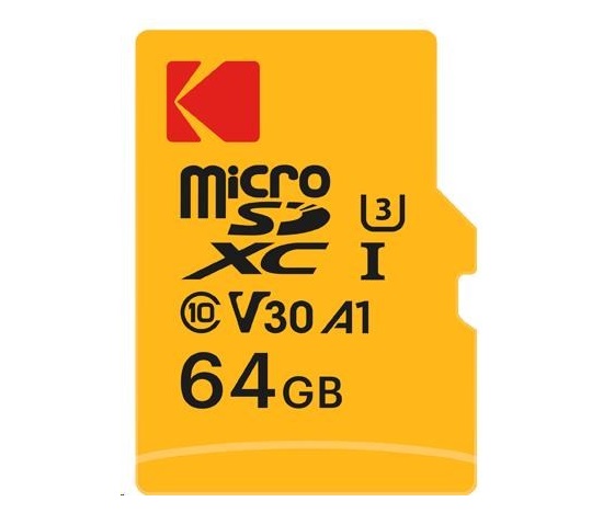 Kodak paměťová micro SD karta 64GB UHS-I U3 V30 Ultra + adaptér