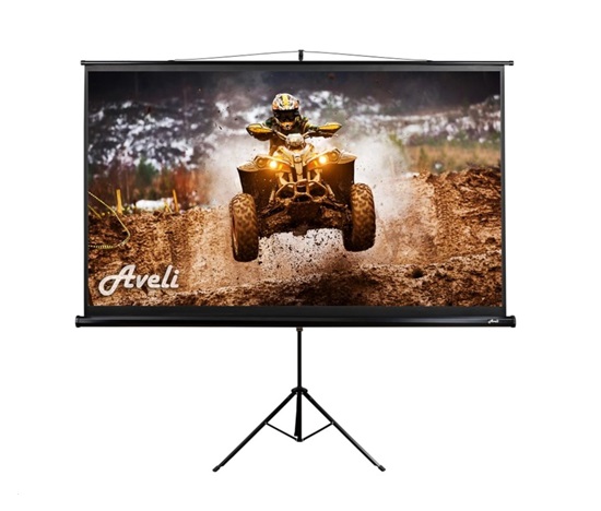 Projekční plátno AVELI stativ, 265x149cm (16:9) 120", černý tubus