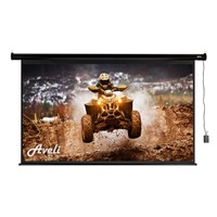 Elektrické projekční plátno AVELI, 221x125 (16:9) 100", černý tubus