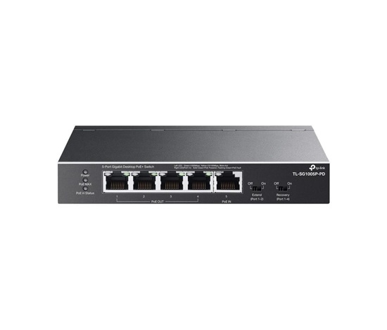 BAZAR - TP-Link switch TL-SG1005P-PD (5xGbE,4xPoE+,1xPoE-in,PoE++,90W, fanless) - Poškozený obal (Komplet)