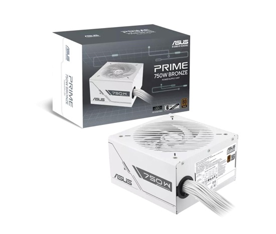 ASUS zdroj Prime 750W Bronze White, 135mm, 80 Plus Bronze