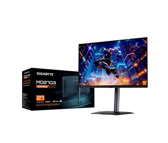 GIGABYTE LCD - 27" Gaming monitor MO27Q3, OLED, 2560x1440 QHD, 240Hz, 1.5M:1, 250cd/m2, 0.03ms, 2xHDMI, 1xDP