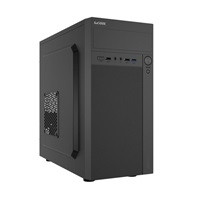 BAZAR - 1stCOOL skříň STEP Premium, micro tower, AU, USB 3.0, USB-C, 1x 120mm + 1x 80mm Fan, černá, poškozený obalb