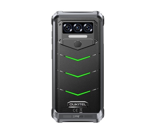 Rugged Smartphone Oukitel WP38 MT8788 6GB 256GB 10600-15W A13, Black w Green [No Charger]