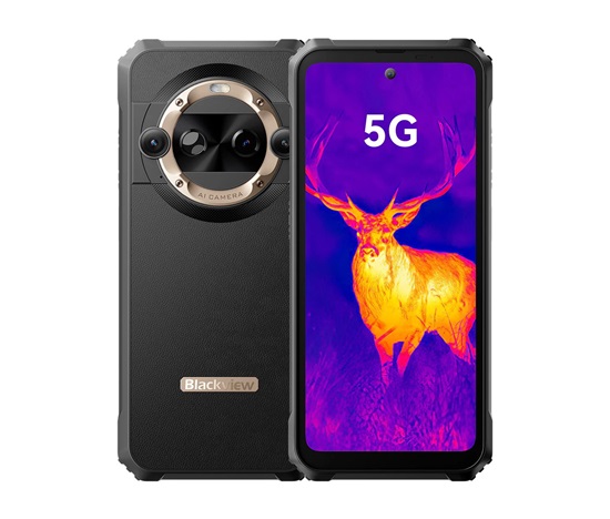Rugged Smartphone Blackview BL9000 Pro 5G D-8020 12GB 512GB 8800-120W A14-D4, Thermal, Watch Display, Black w Gold