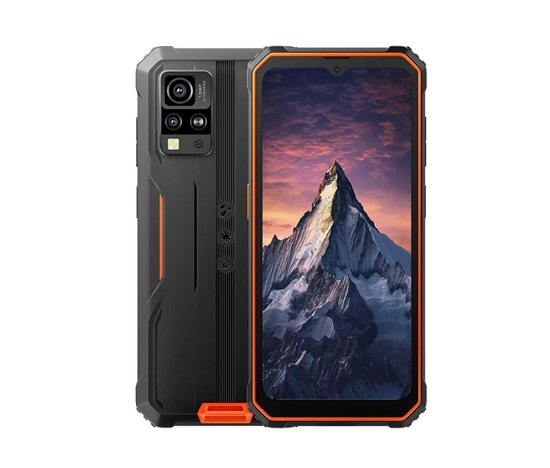 Rugged Smartphone Blackview BV4800 Pro 4G T606 4GB 128GB 5180-10W A14-D4, Black w Orange [No Charger]