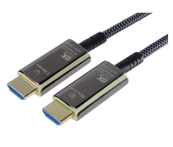 PREMIUMCORD Ultra High Speed HDMI 2.1 optický fiber kabel 8K@60Hz, zlacené 7m