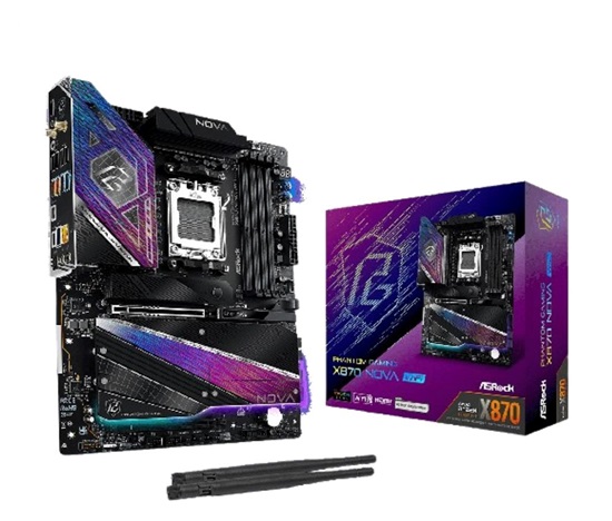 ASRock MB Sc AM5 X870 NOVA WIFI, AMD X870, 4xDDR5, 1xHDMI, 2xUSB4, WI-FI