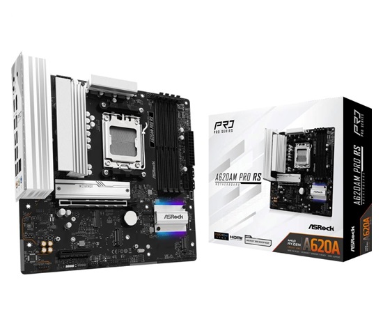 ASRock MB Sc AM5 A620AM PRO RS, AMD X620A, 4xDDR5, 1xHDMI, 1xDP