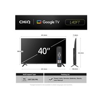CHiQ L40FT TV 40", FHD, smart, Google TV, dbx-tv, Dolby Audio, Frameless