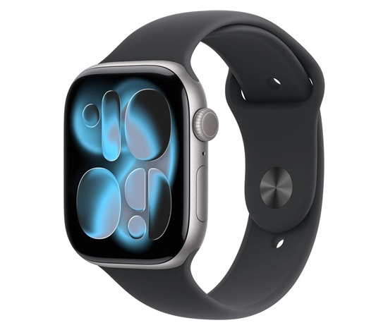 Apple Watch Series 11 GPS 42mm Space Grey Aluminium Case with Black Sport Band - S/M