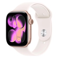 Apple Watch Series 11 GPS 46mm Rose Gold Aluminium Case with Light Blush Sport Band - S/M