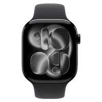 Apple Watch Series 11 GPS 46mm Jet Black Aluminium Case with Black Sport Band - M/L