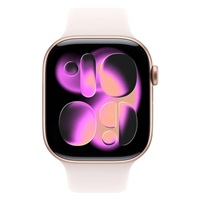 Apple Watch Series 11 GPS 46mm Rose Gold Aluminium Case with Light Blush Sport Band - M/L