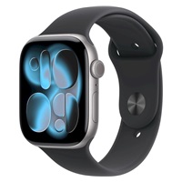 Apple Watch Series 11 GPS + Cellular 42mm Space Grey Aluminium Case with Black Sport Band - M/L