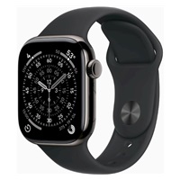 Apple Watch Series 11 GPS + Cellular 42mm Slate Titanium Case with Black Sport Band - S/M