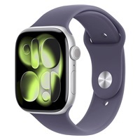 Apple Watch Series 11 GPS + Cellular 46mm Silver Aluminium Case with Purple Fog Sport Band - M/L