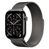 Apple Watch Series 11 GPS + Cellular 46mm Slate Titanium Case with Slate Milanese Loop - S/M