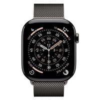 Apple Watch Series 11 GPS + Cellular 46mm Slate Titanium Case with Slate Milanese Loop - S/M