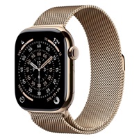 Apple Watch Series 11 GPS + Cellular 46mm Gold Titanium Case with Gold Milanese Loop - M/L
