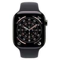 Apple Watch Series 11 GPS + Cellular 46mm Slate Titanium Case with Black Sport Band - M/L