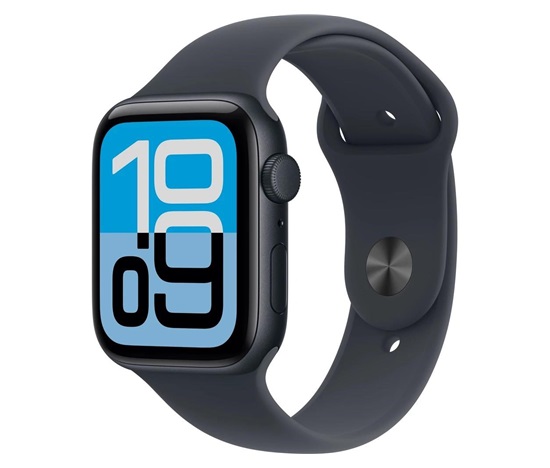 Apple Watch SE 3 GPS 44mm Midnight Aluminium Case with Midnight Sport Band - M/L