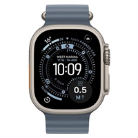 Apple Watch Ultra 3 GPS + Cellular 49mm Natural Titanium Case with Anchor Blue Ocean Band