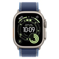 Apple Watch Ultra 3 GPS + Cellular 49mm Natural Titanium Case with Blue/Bright Blue Trail Loop - S/M